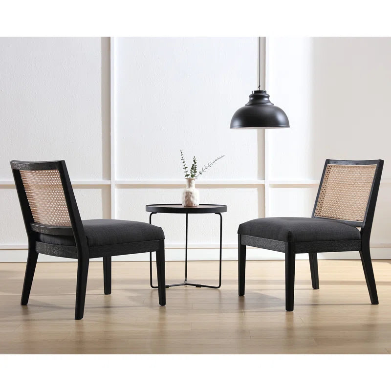 Charcoal Upholstered Side Chair
