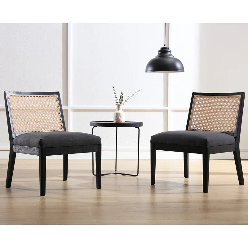 Charcoal Upholstered Side Chair