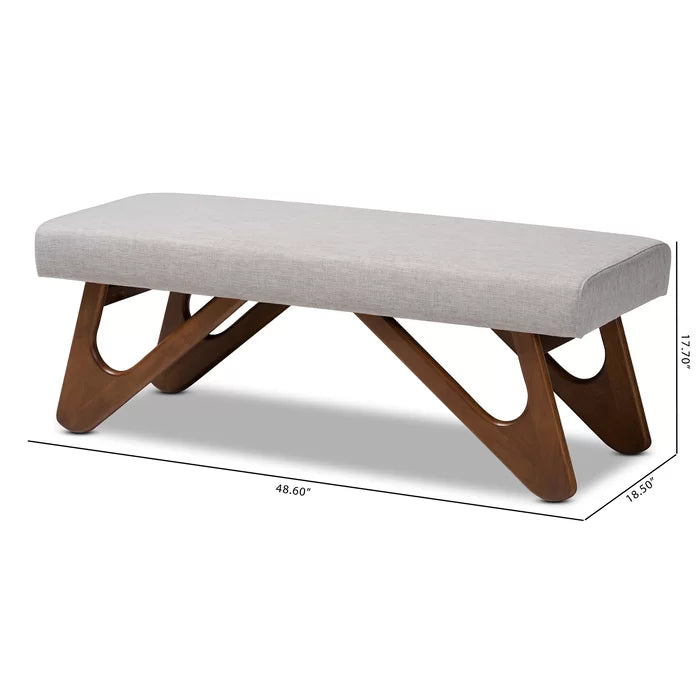 Teakwood Upholstered Bench