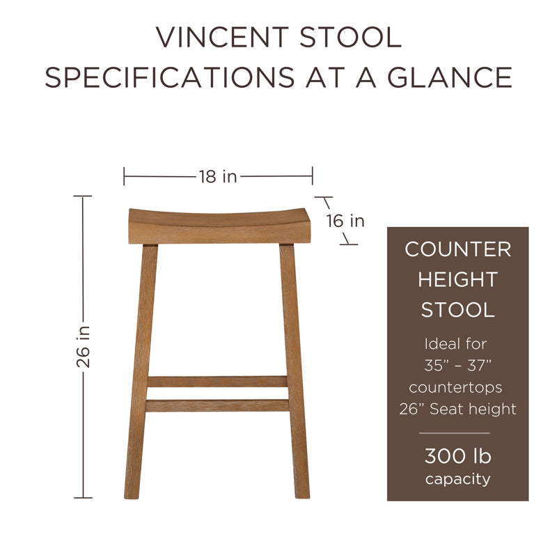 Vincent Backless Saddle Barstool