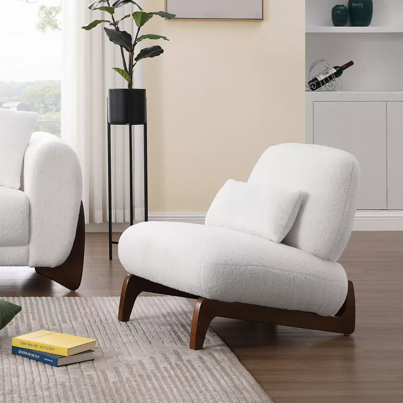 Mid Century Modern Armless Accent Chair