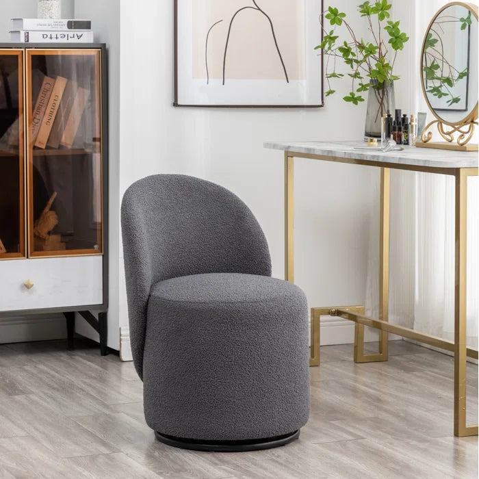 Mika Upholstered Swivel Barrel Chair