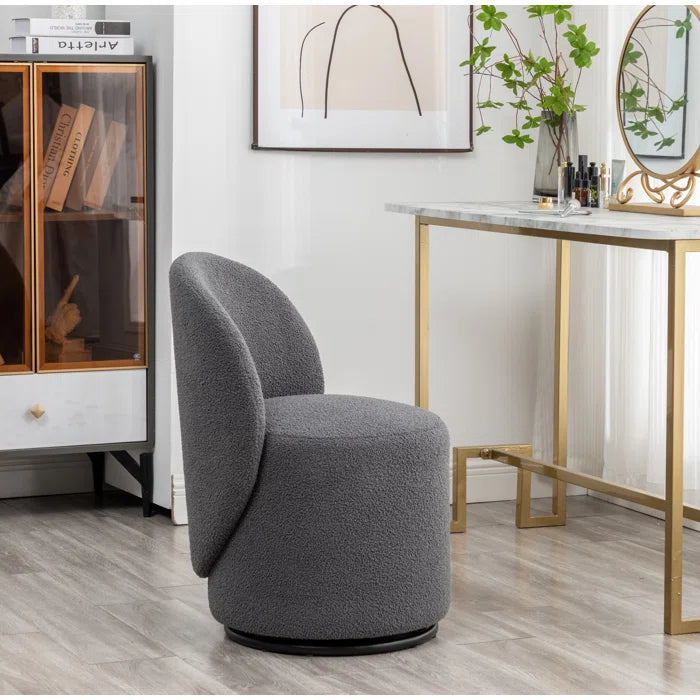 Mika Upholstered Swivel Barrel Chair