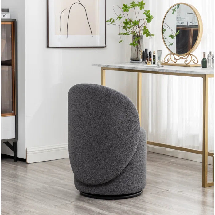 Mika Upholstered Swivel Barrel Chair