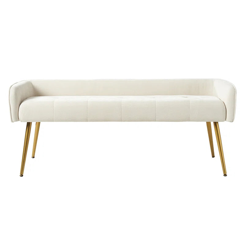 Mala Upholstered Bench with Metal Leg