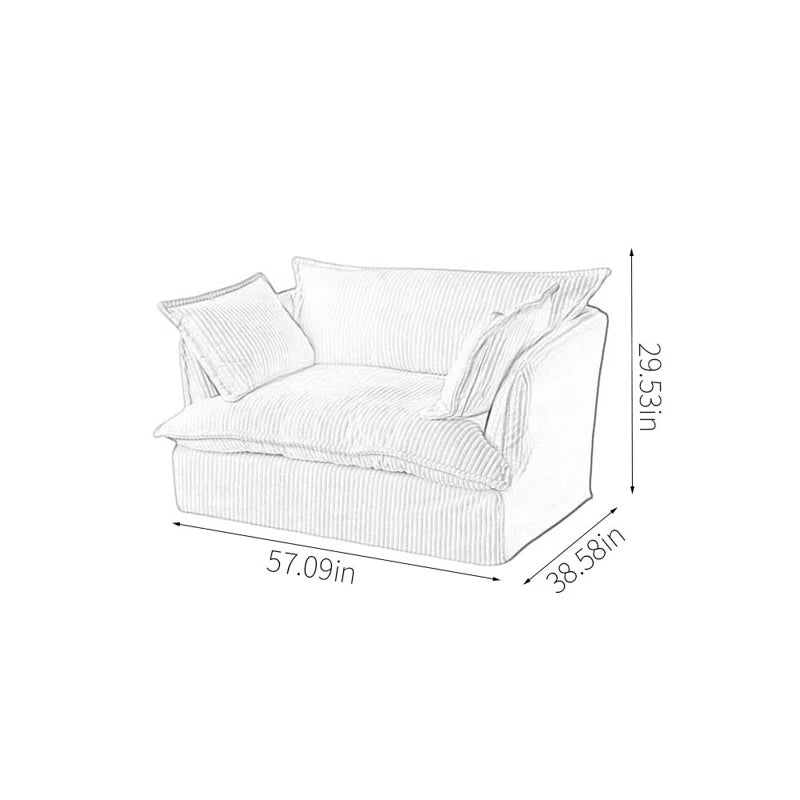 Nordic Single 57'' Corduroy Sofa