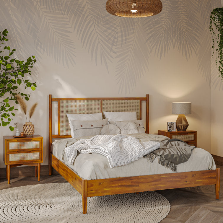 Isla Cane Teakwood Bed