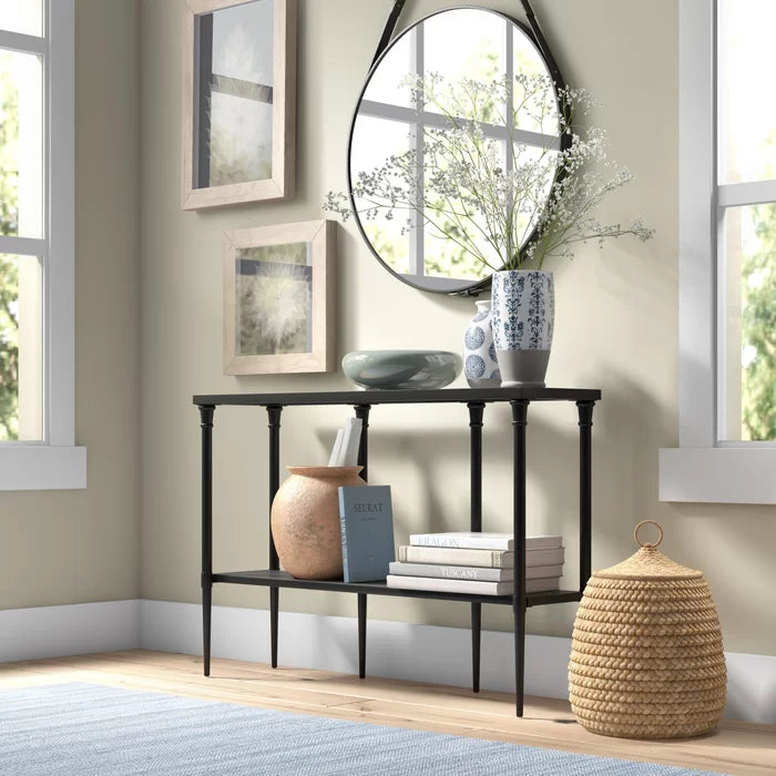 Petro Glass Top Console Table