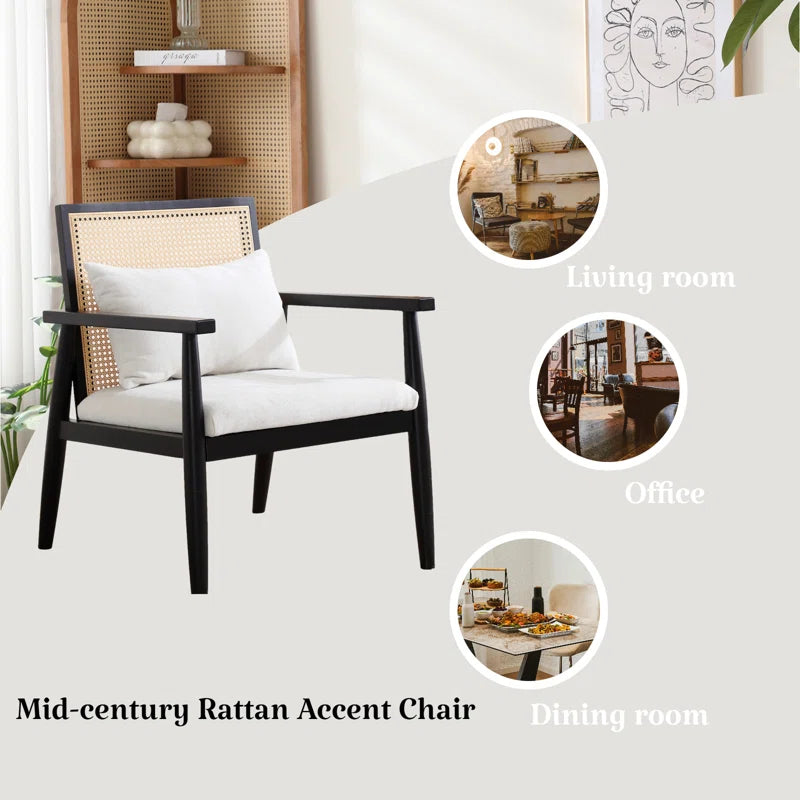 Riva Upholstered Rattan Armchair