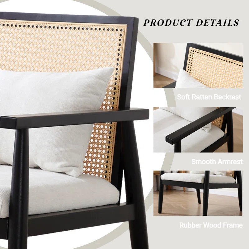 Riva Upholstered Rattan Armchair