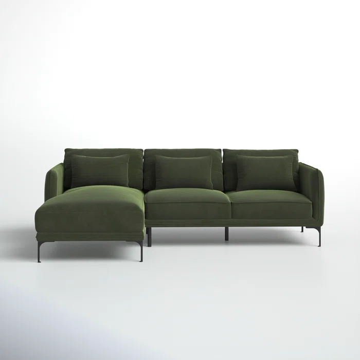 Varito L Shape 2 - Piece Velvet Sectional