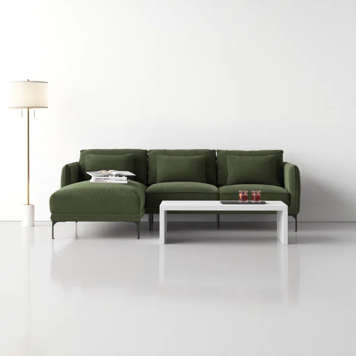 Varito L Shape 2 - Piece Velvet Sectional