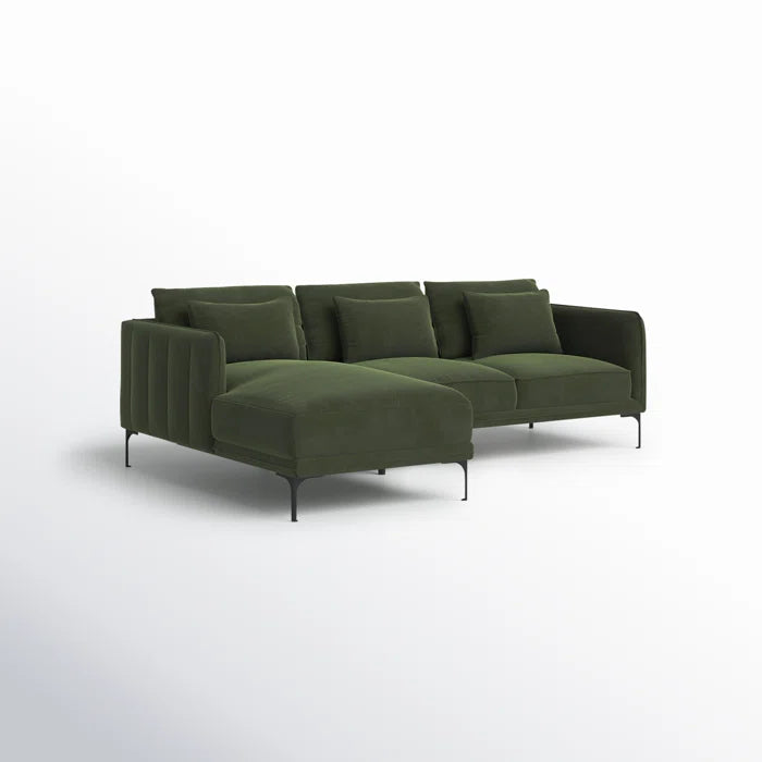 Varito L Shape 2 - Piece Velvet Sectional