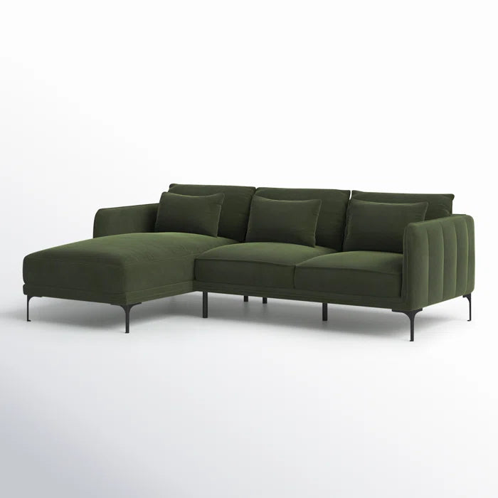 Varito L Shape 2 - Piece Velvet Sectional