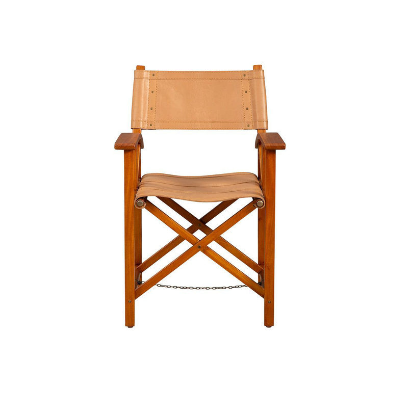 Sable Leather Folding Chair
