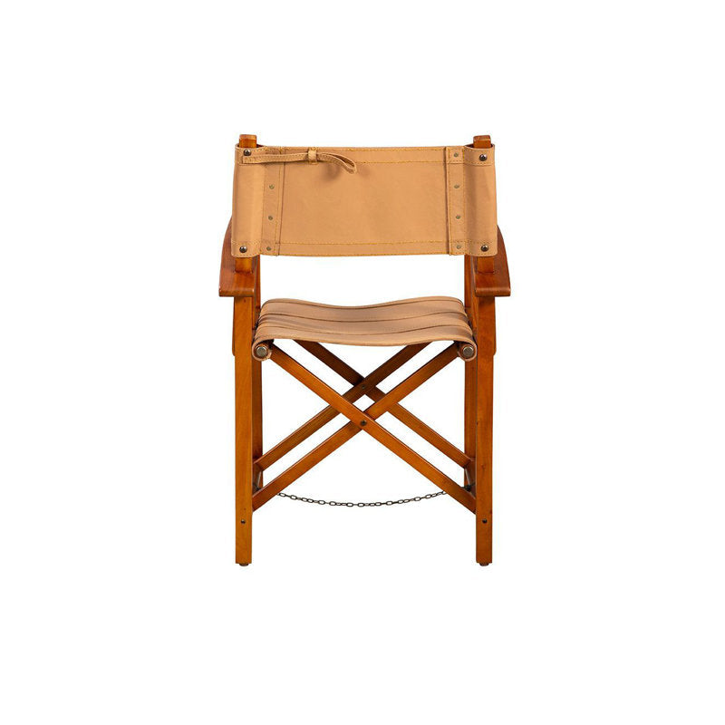 Sable Leather Folding Chair