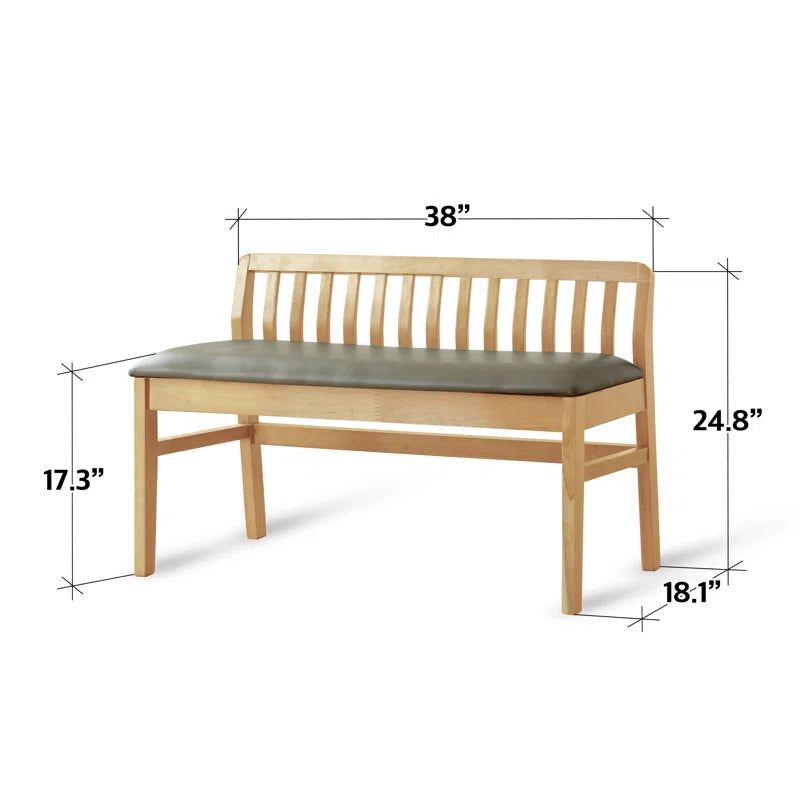 Teakwood Upholstered Bench