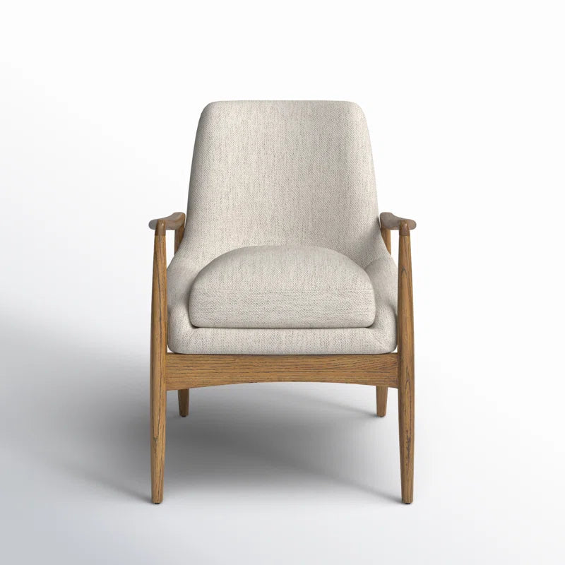 Russell Walnut Upholstered Armchair