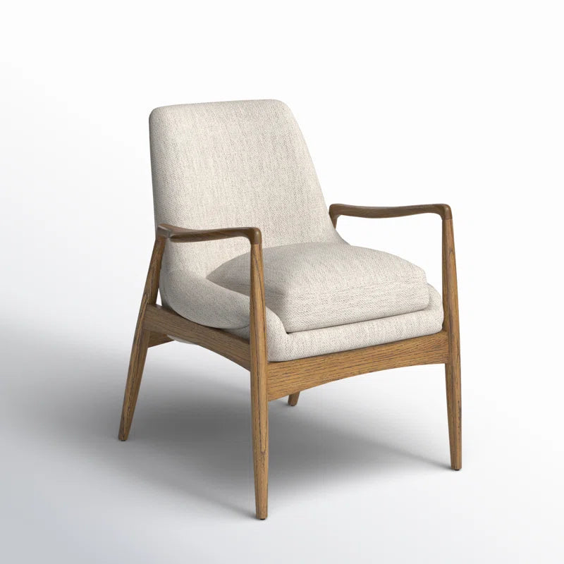 Russell Walnut Upholstered Armchair