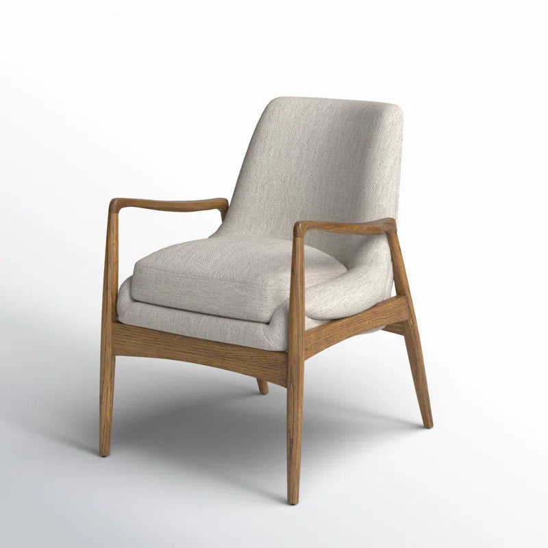 Russell Walnut Upholstered Armchair
