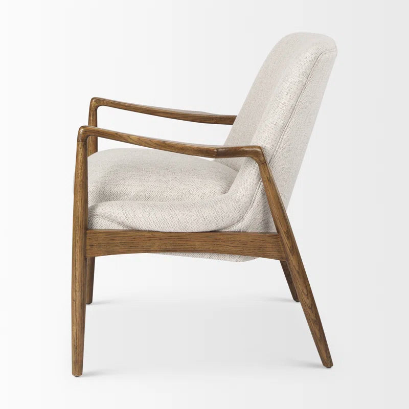 Russell Walnut Upholstered Armchair