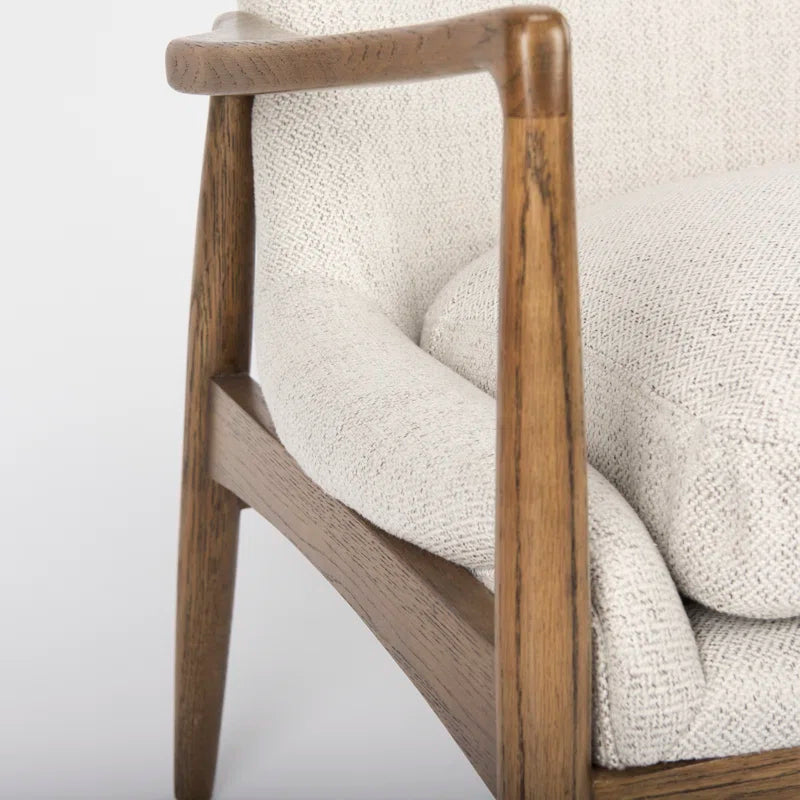 Russell Walnut Upholstered Armchair