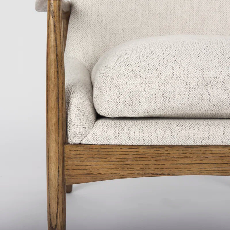 Russell Walnut Upholstered Armchair