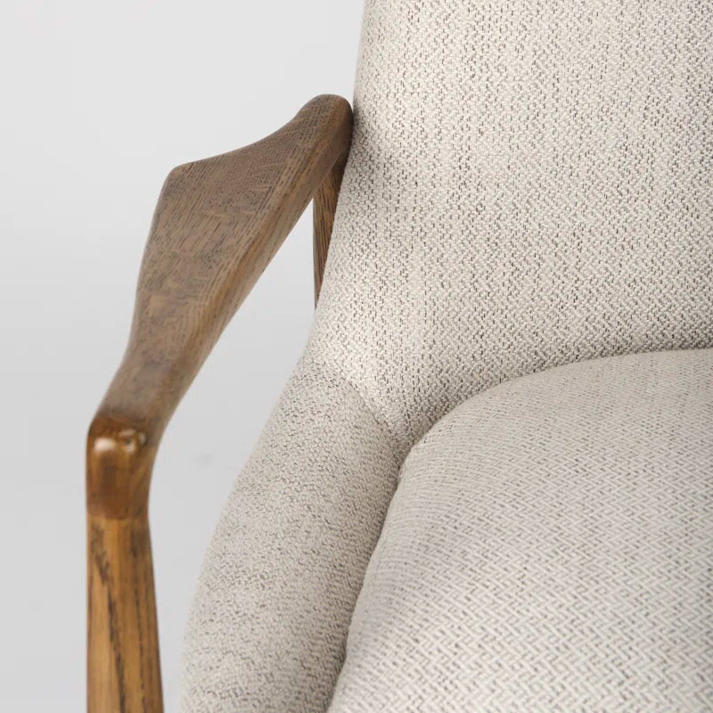 Russell Walnut Upholstered Armchair
