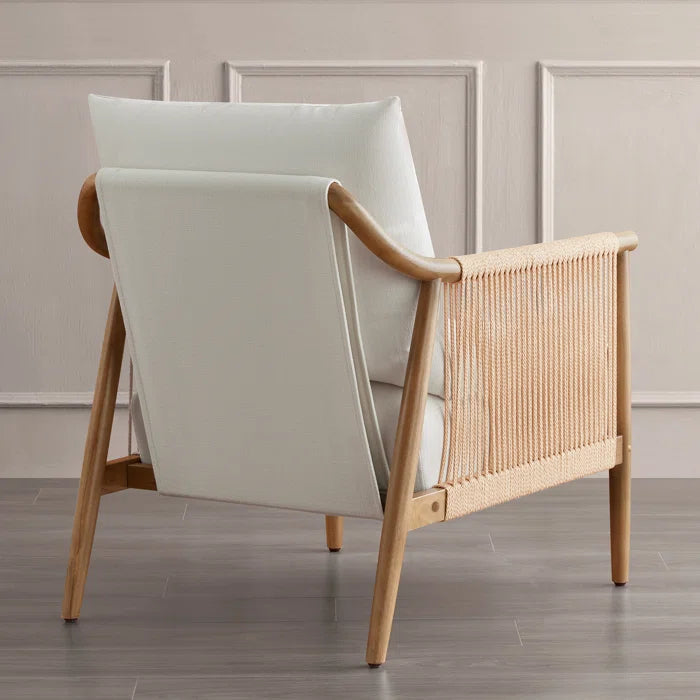 Sleek Cord Upholstered Armchair