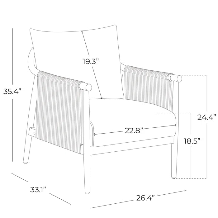 Sleek Cord Upholstered Armchair