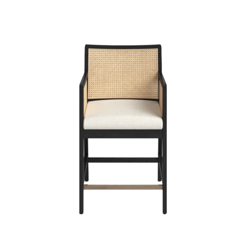 Solid Wood Upholstered Counter Stool