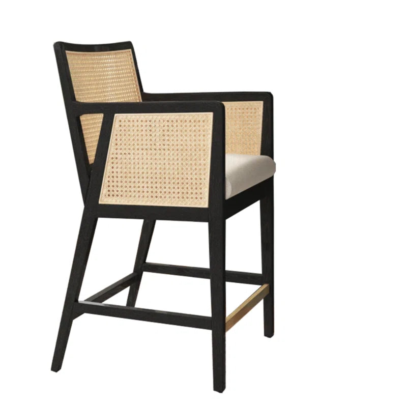 Solid Wood Upholstered Counter Stool