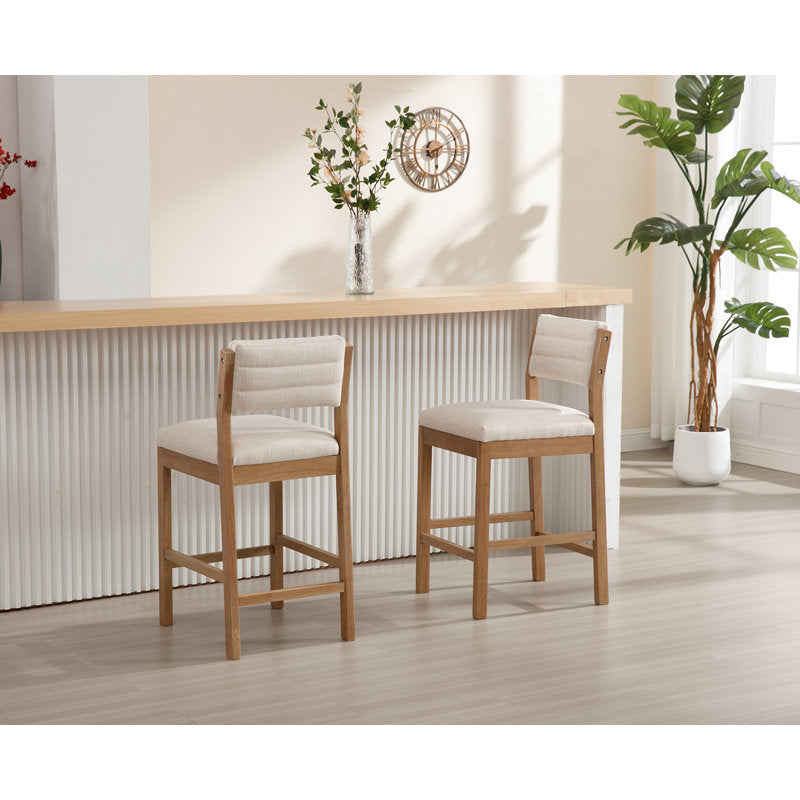 Aristo Quilted Low Bar Stool