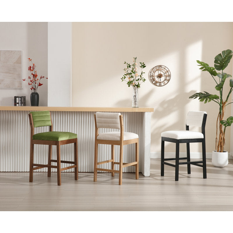 Aristo Quilted Low Bar Stool