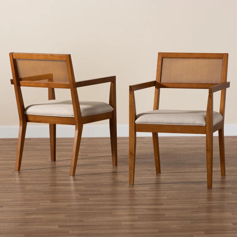 Teakwood Upholstered Armchair