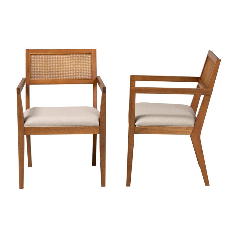 Teakwood Upholstered Armchair