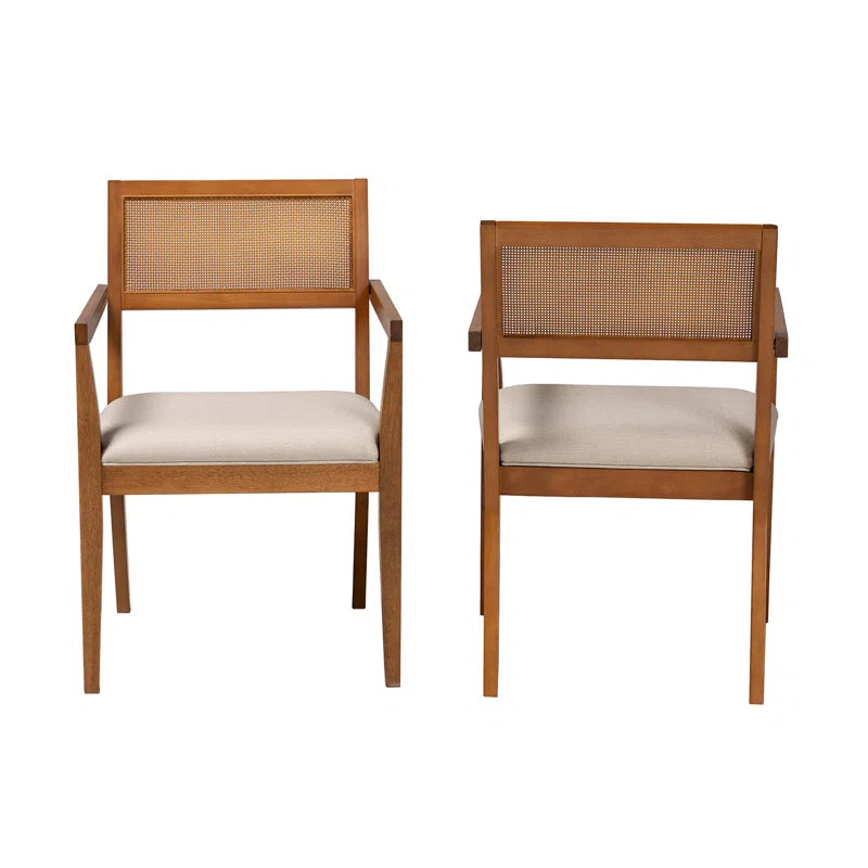 Teakwood Upholstered Armchair