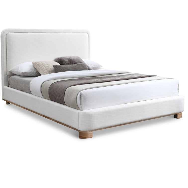 Sage Linen Upholstered Bed