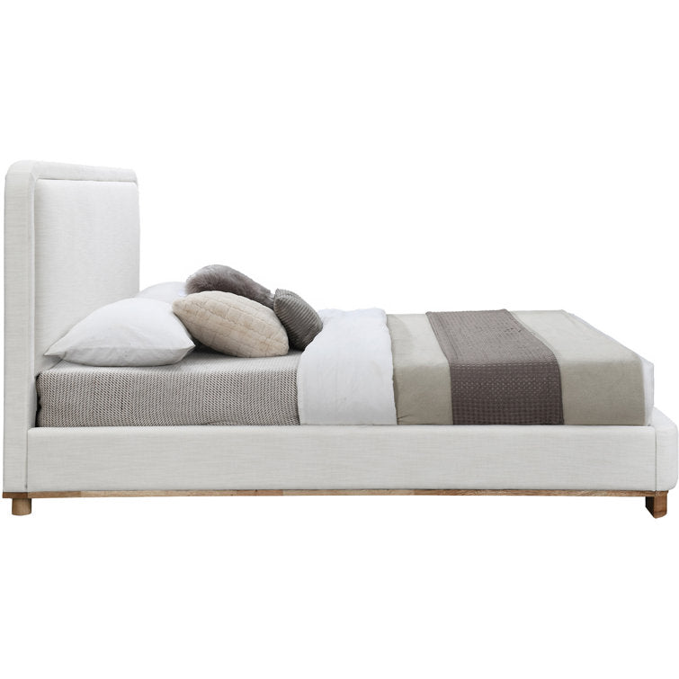Sage Linen Upholstered Bed