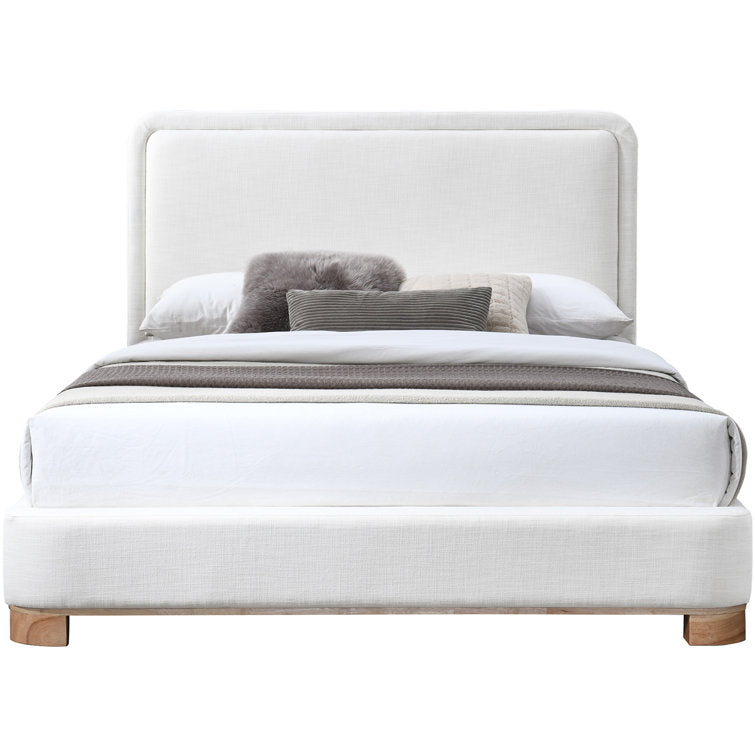 Sage Linen Upholstered Bed