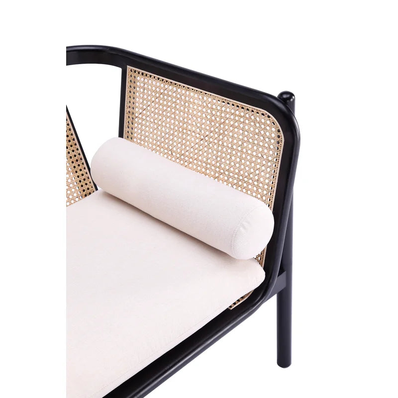 Shelby Rattan Upholstered Armchair