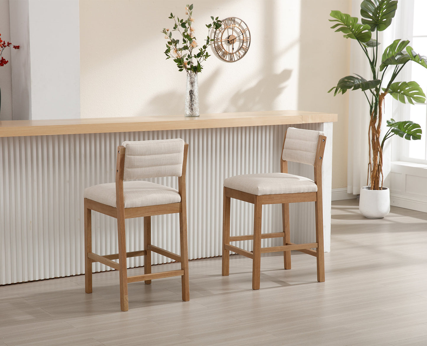 Aristo Quilted Low Bar Stool