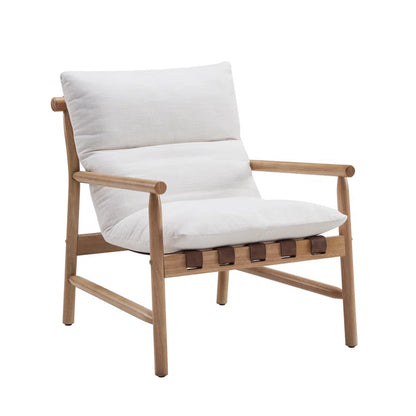 Wide Upholstered Accent Chair with Wooden Legs