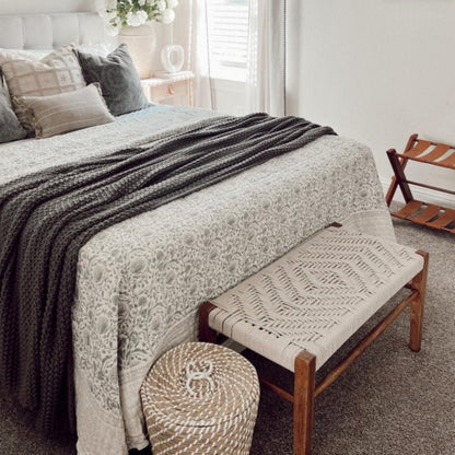 Leo Woven Bench Natural