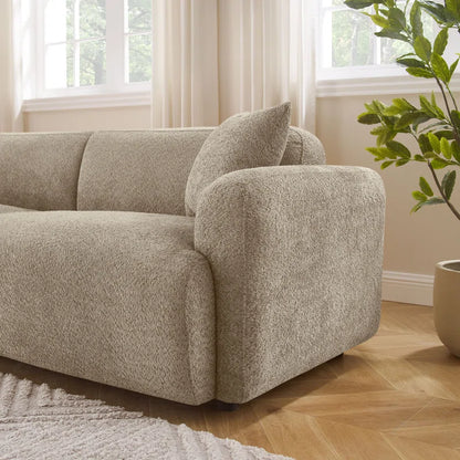 Square Arm Upholstered Sofa with Throw Pillows