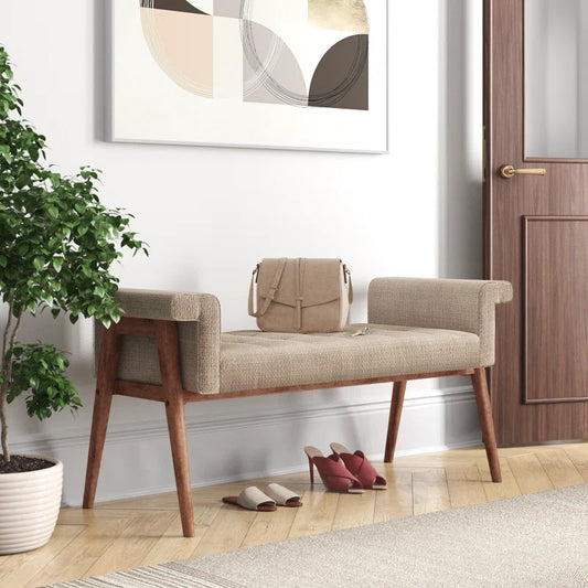 Avie Button Tufted Accent Bench
