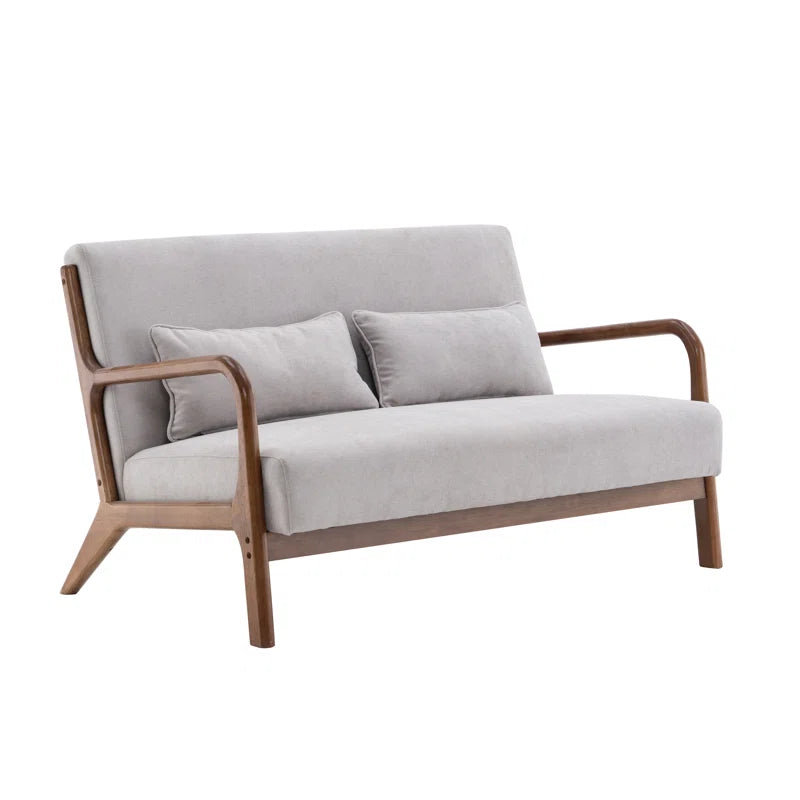 Mid-century Loveseat Sofa with Teakwood Legs