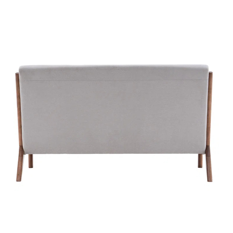 Mid-century Loveseat Sofa with Teakwood Legs
