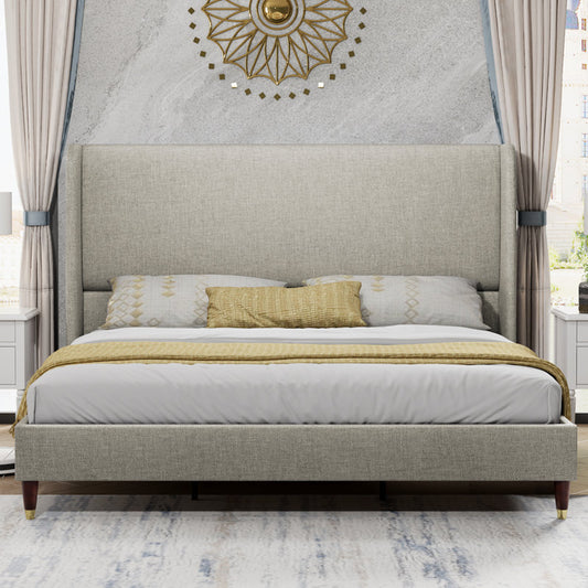 Modern Wingback Upholstered Bed