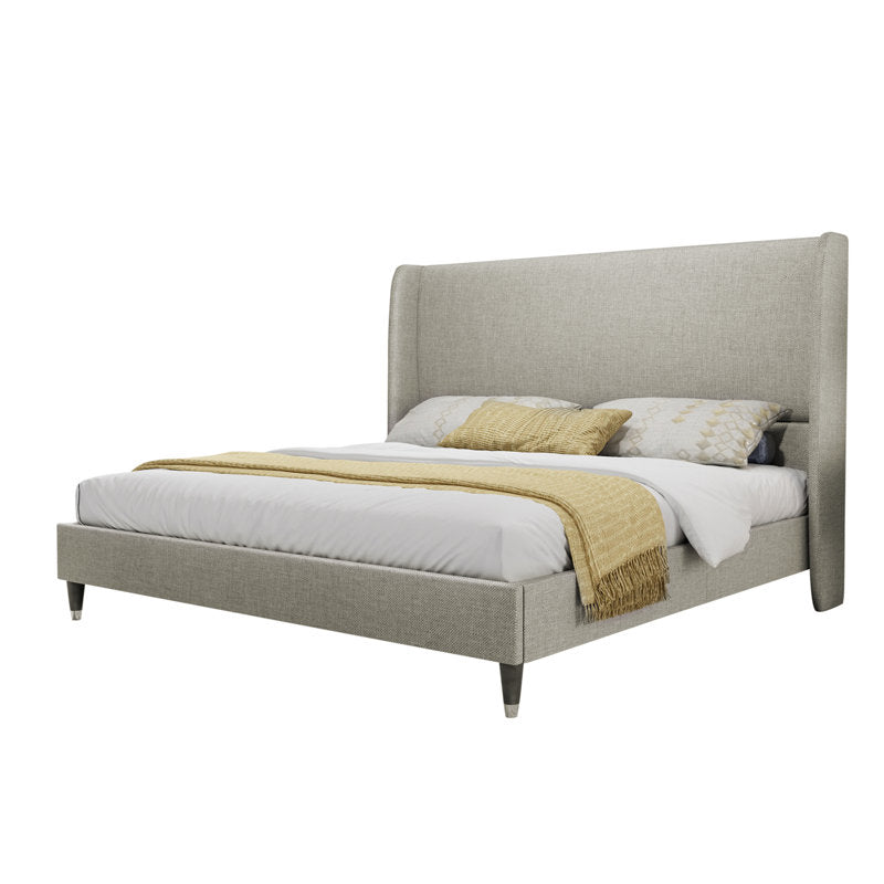 Modern Wingback Upholstered Bed